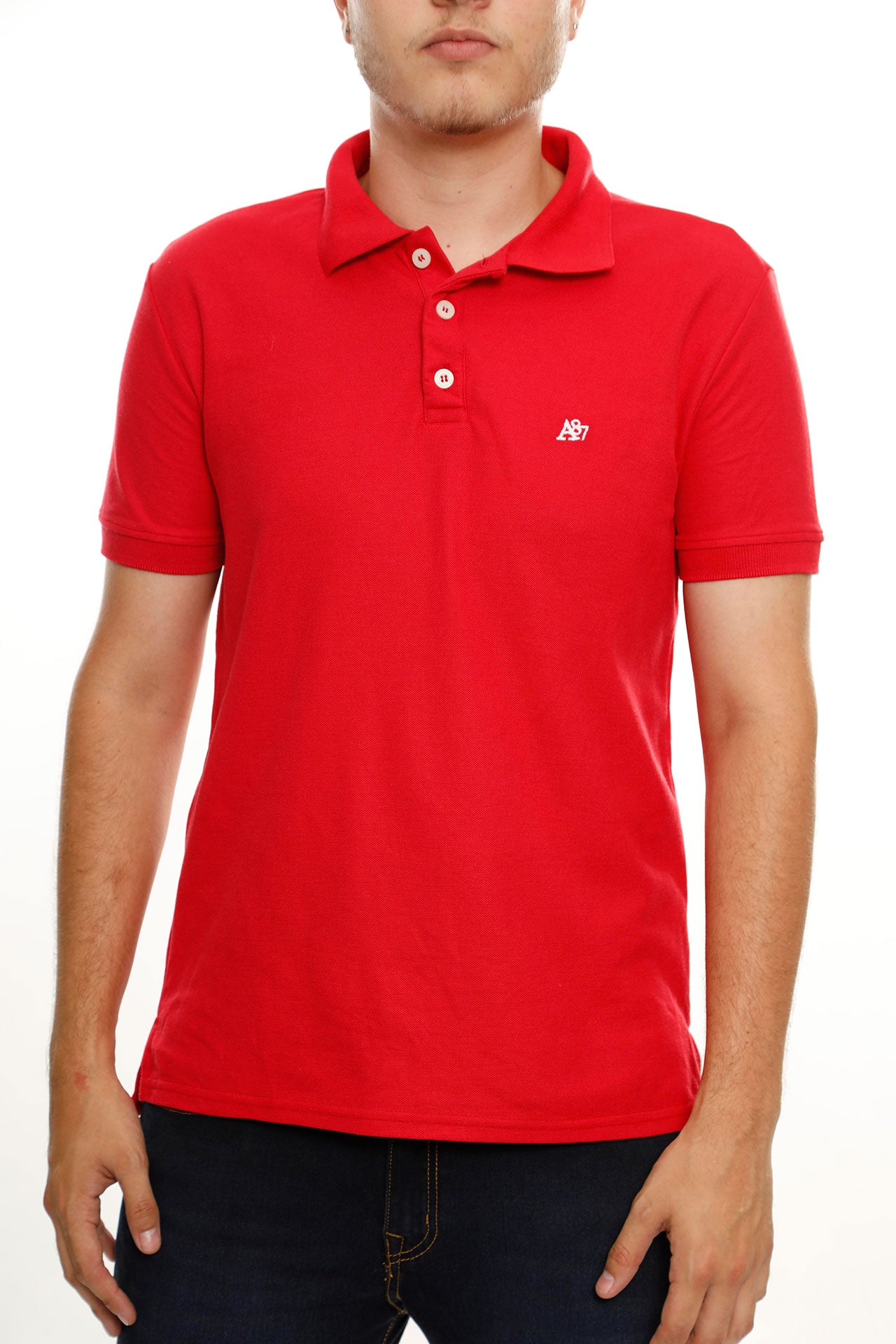 A87 Camisa Tipo Polo Roja – AÉROPOSTALE Colombia