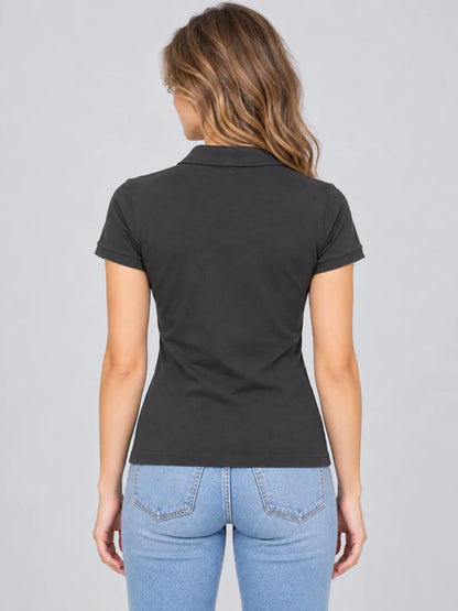 AERO SOLID POLO DARK BLACK