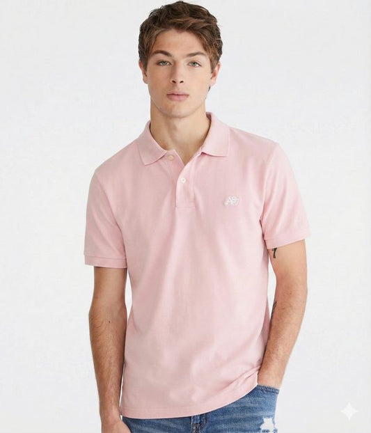 AERO GUYS SS SOLID POLO PRIMROSE PINK