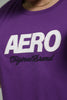 Camiseta Para Mujer Cursive Black Letters Aero Level 2 Graphic Tees Parachute Purple