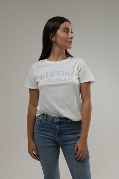 Camiseta Para Mujer Ny Letters Frost Aero Graphic Level 1 Egret