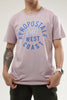 Camiseta Para Hombre Blue Letters Aero Level 1 Graphic Tees Mauve Shadows