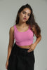 Top Para Mujer Basic Pink Aero Fashion Bare Solid Wild Peony