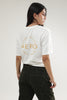 Camiseta Para Mujer Print On The Back Gold Aero Girls Fashion Graphics Cream