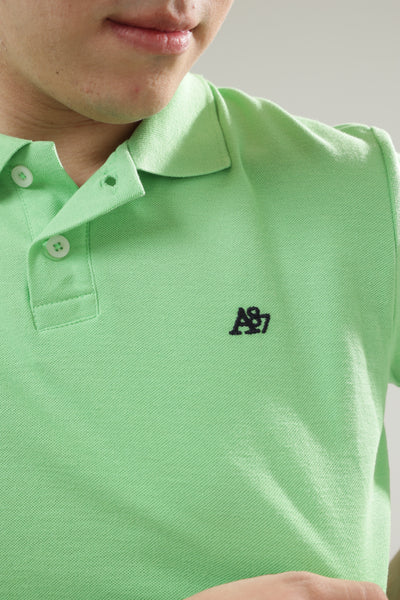 Camiseta Polo Para Hombre Aero Guys Ss Solid Polo Summer Green