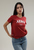Camiseta Para Mujer 87 White Aero Graphic Level 2 Pomegranate