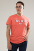 Camiseta Para Hombre Relief Letters Aero Level 2 Graphic Tees Sun Kissed Coral