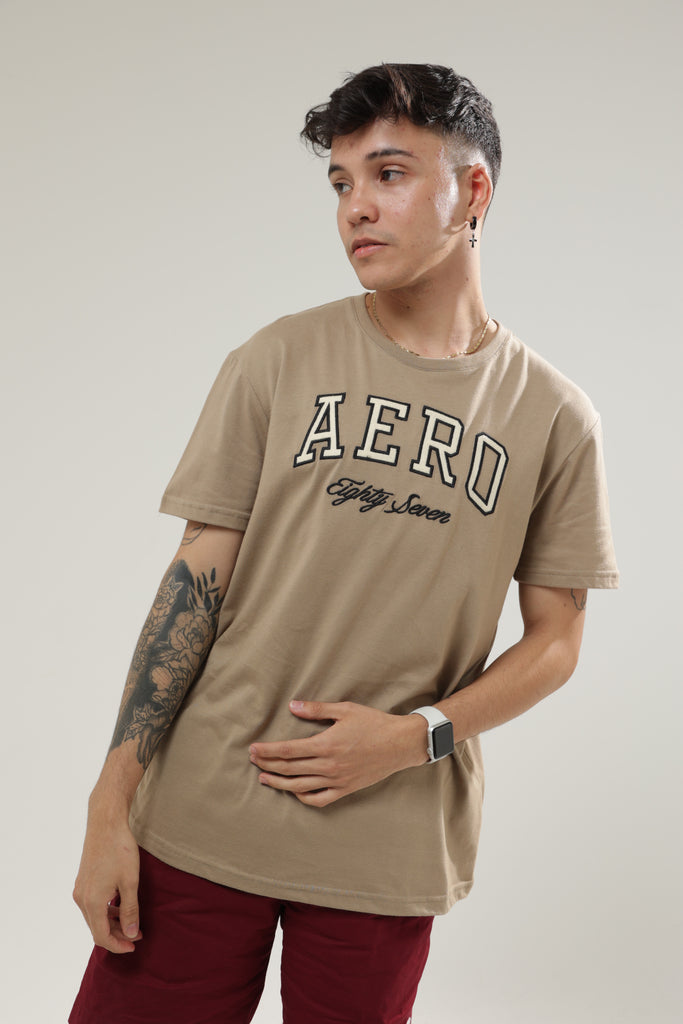 Camiseta Para Hombre Eighty Seven Aero Level 2 Graphic Tees Dune
