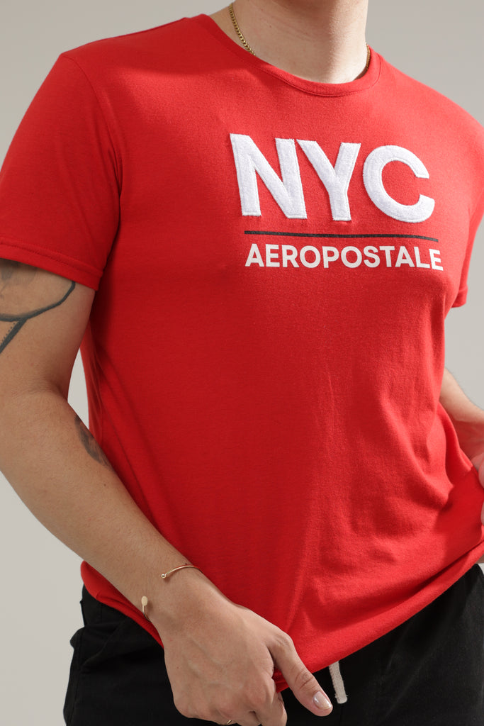 Camiseta Para Hombre Line Black Aero Level 2 Graphic Tees True Red