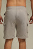 Bermuda Para Hombre Aero Guys Fleece Shorts Minimal Gray Cargo Pockets