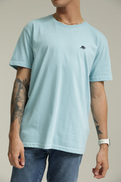 Camiseta Basica Para Hombre Aero Guys Ss Tees Celestial Blue Dark Logo