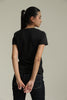 Camiseta Basica Para Mujer Aero Girls Solid Ss Logo Dark Black