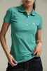 Camiseta Polo Para Mujer Aero Solid Polo Turquoise Green