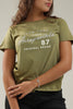 Camiseta Para Mujer Aero Graphic Level 2 Cilantro Silver Cursive Letter