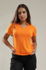 Camiseta Basica Para Mujer Aero Girls Solid Ss Mango Tango Logo Naranja