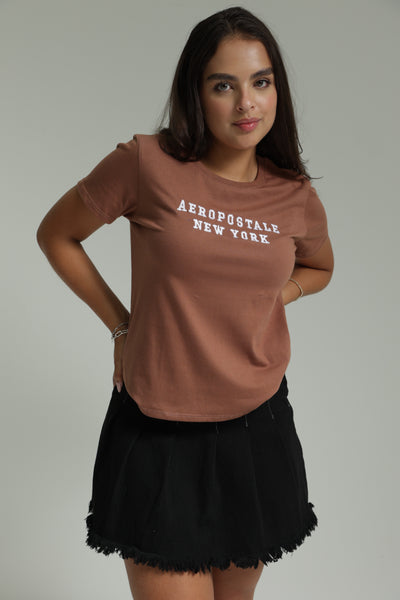 Camiseta Para Mujer New York Embroidered White Letters Aero Graphic Level 2 Tpg