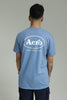 Camiseta Para Hombre Small White Circle Aero Level 2 Graphic Tees Aegean Blue