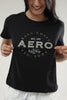 Camiseta Para Mujer Est.1987 Aero Graphic Level 1 Dark Black