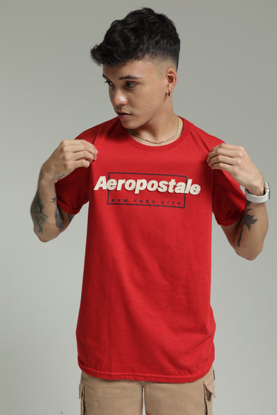 Camiseta Para Hombre Black Recangle New York City Aero Level 2 Graphic Tees True Red