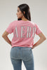 Camiseta Para Mujer White Print On The Back Aero Girls Fashion Graphics Desert Rose