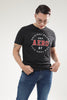 Camiseta Para Hombre Red Big Letters 87 Aero Level 1 Graphic Tees Dark Black