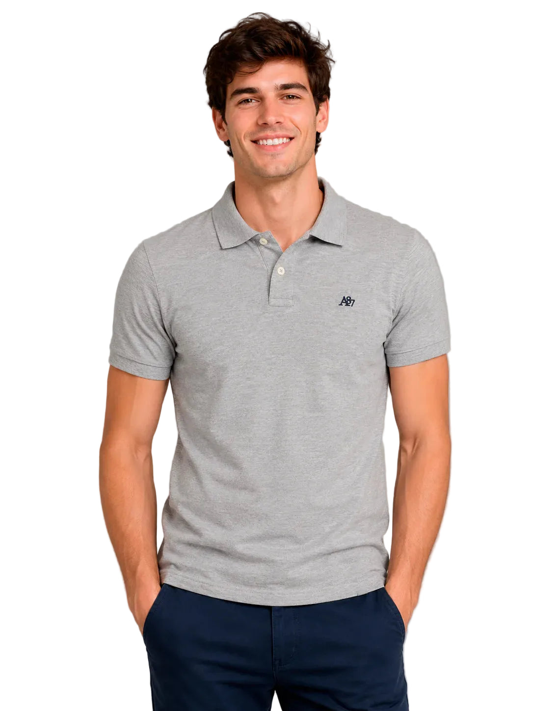 Polo Para Hombre Aero Guys Ss Solid Polo Lhg Black Logo 4777 New
