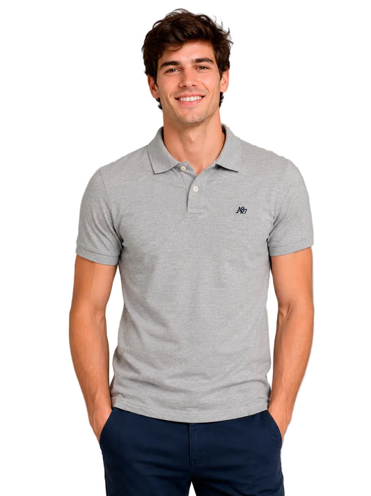 Polo Para Hombre Aero Guys Ss Solid Polo Lhg Black Logo 4777 New
