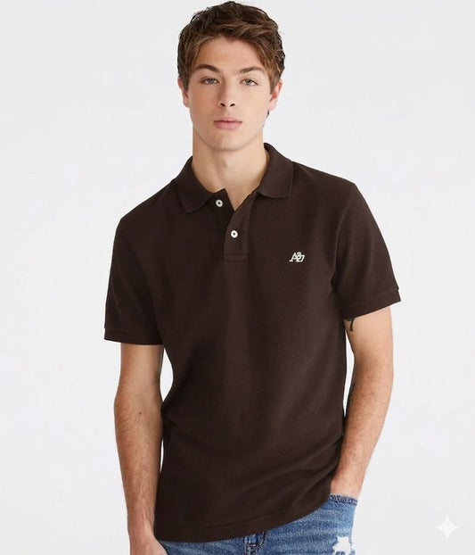 AERO GUYS SS SOLID POLO HOT CHOCOLATE