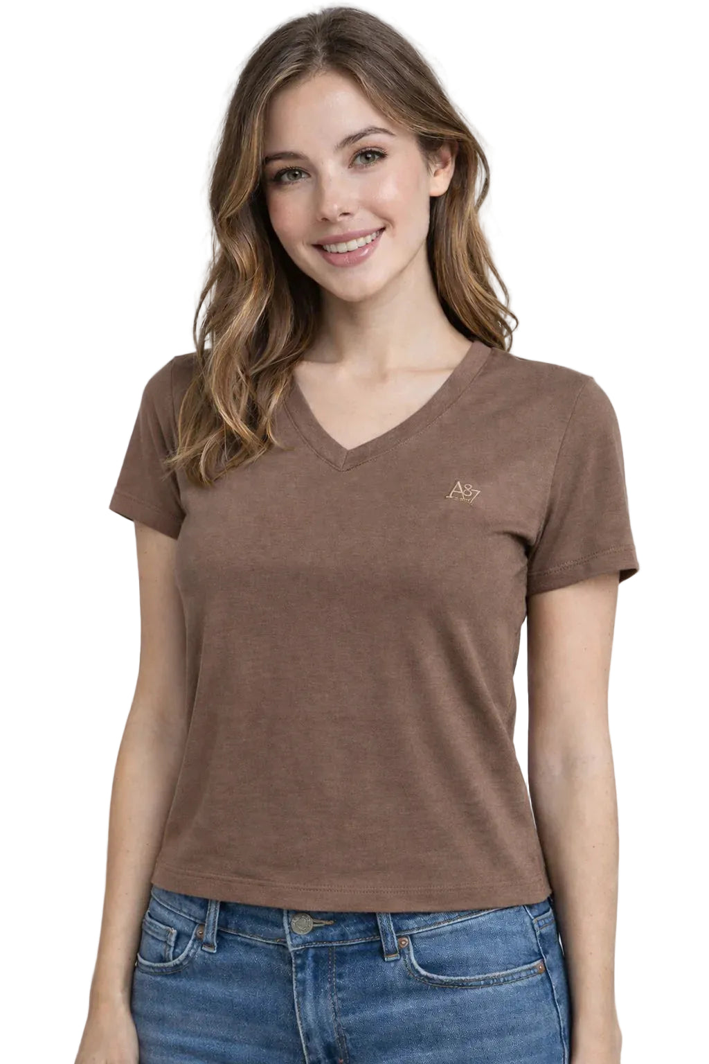 Camiseta Básica Mujer Cafe Aero Girls Solid Ss Hot Chocolate 4208