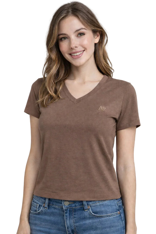 Camiseta Básica Mujer Cafe Aero Girls Solid Ss Hot Chocolate 4208