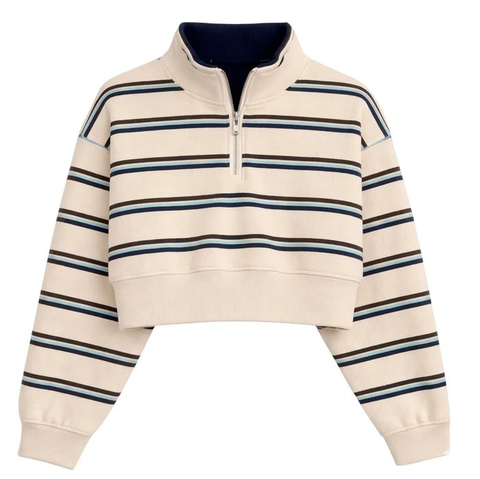 AERO GIRLS FLEECE ZIP FRONT BIRCH
