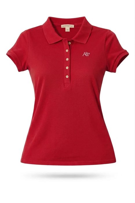 AERO SOLID POLO TRUE RED