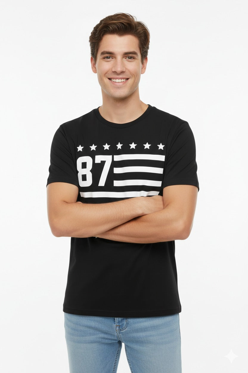 Camiseta Para Hombre Aero  Level 1 Graphic Tees Dark Black 7473