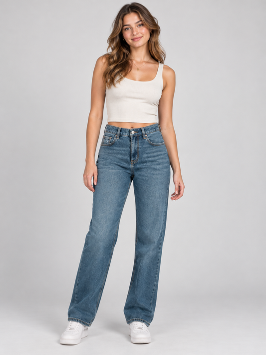Jean para Mujer Aeropostale Girls Barrel Medium Wash 4088