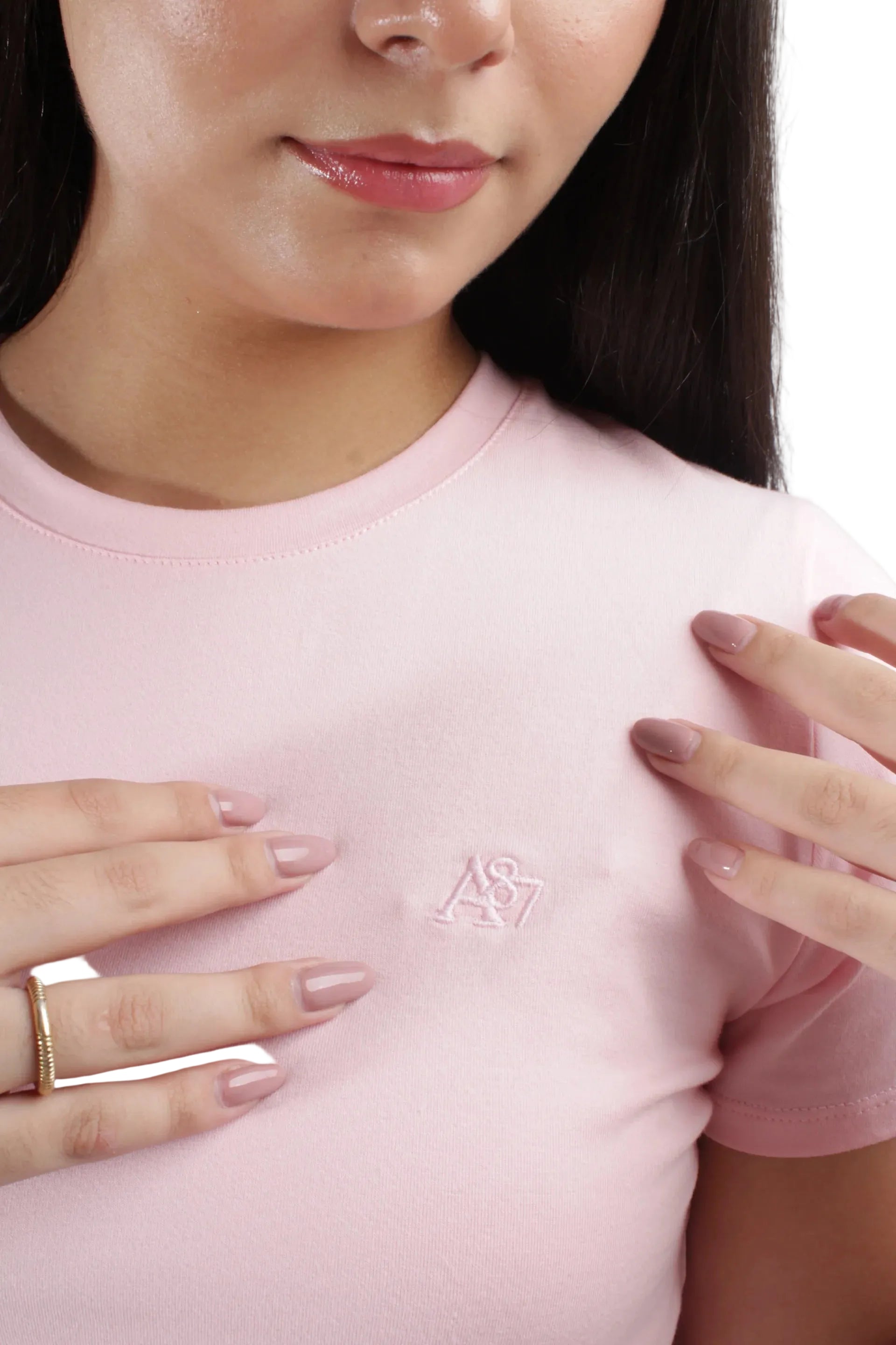Camiseta Básica de Mujer Rosa Aero Girls Solid Ss Primrose Pink 4204