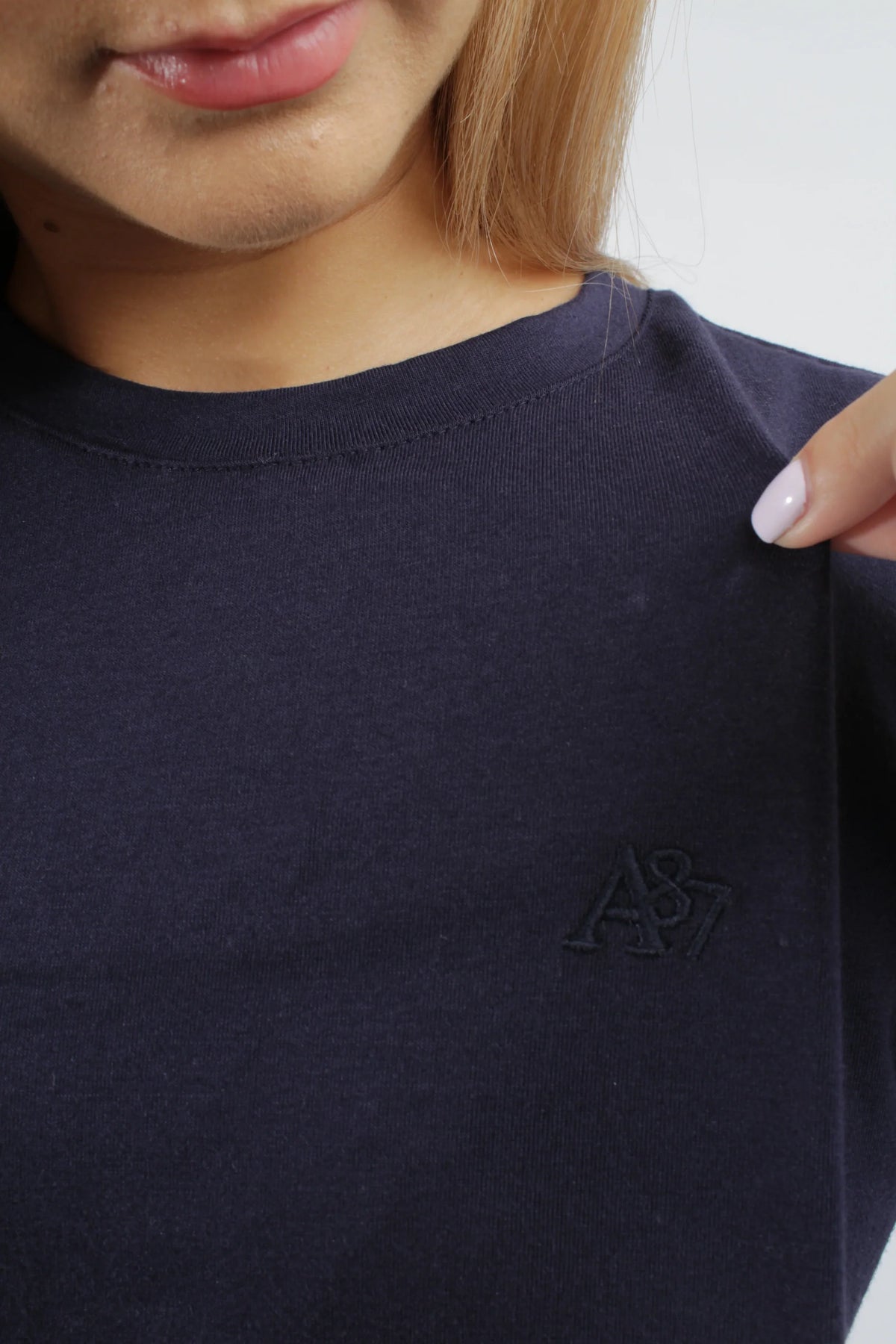 AERO GIRLS SOLID SS CADET NAVY