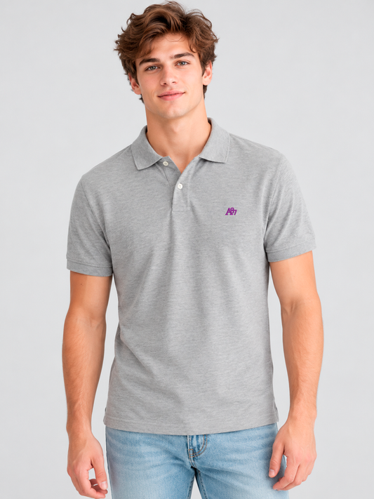 Camiseta Polo Para Hombre Aero Guys Ss Solid Polo Light Heather Grey