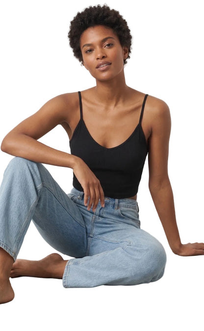 Top Para Mujer Aero Fashion Bare Solid Dark Black 9817