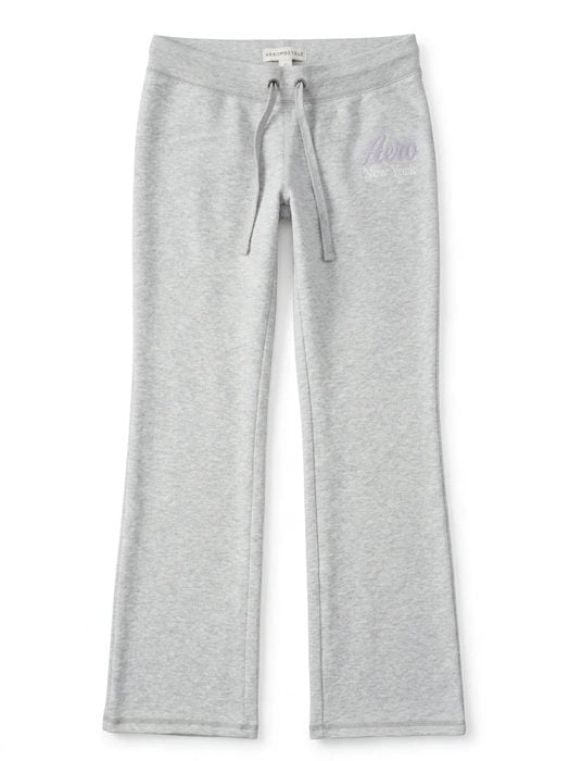 AERO GIRLS KNIT PANTS LIGHT HEATHER GREY