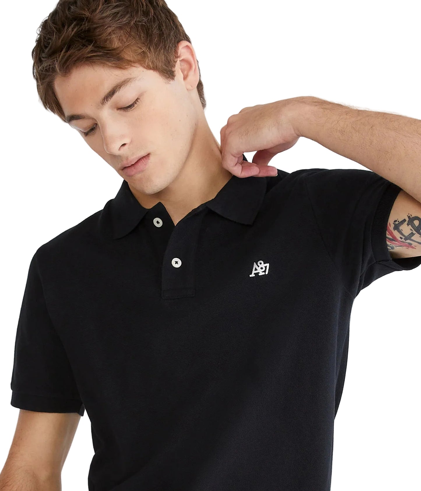 Camiseta Polo Para Hombre Aero Guys Ss Solid Polo Dark Black