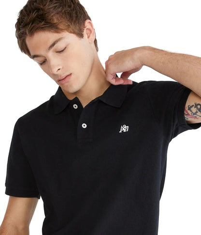 Camiseta Polo Para Hombre Aero Guys Ss Solid Polo Dark Black