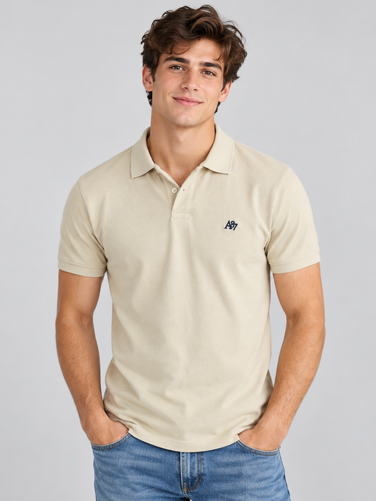 Polo Para Hombre Aero Guys Ss Solid Polo Egret 7907