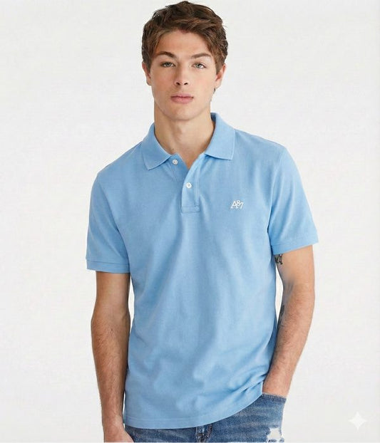 AERO GUYS SS SOLID POLO KENTUCKY BLUE