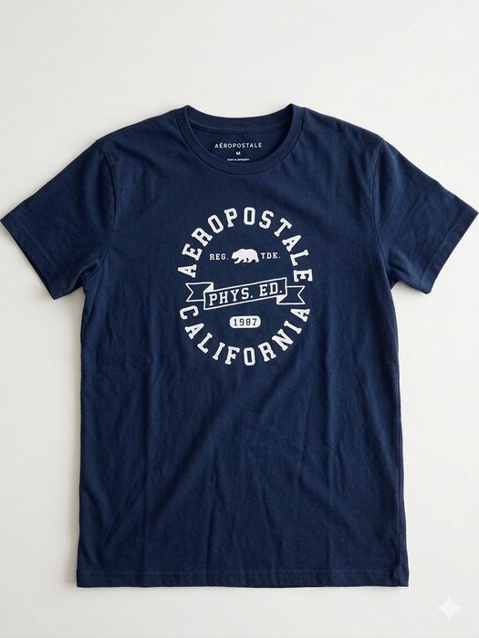 AERO LEVEL 2 GRAPHIC TEES CADET NAVY