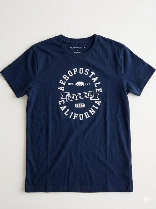 AERO LEVEL 2 GRAPHIC TEES CADET NAVY