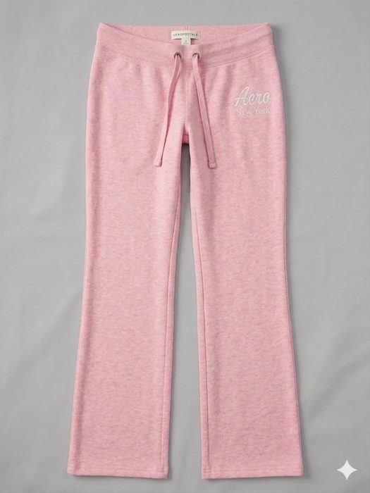 AERO GIRLS KNIT PANTS SILVER PINK