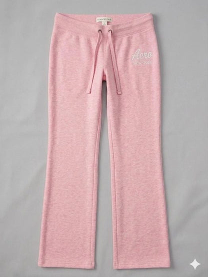 AERO GIRLS KNIT PANTS SILVER PINK
