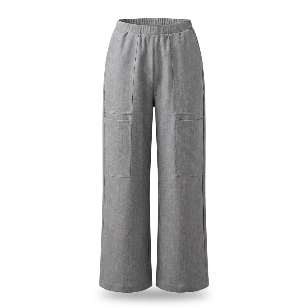 AERO GIRLS FASHION WVN PANTS ASH GREY