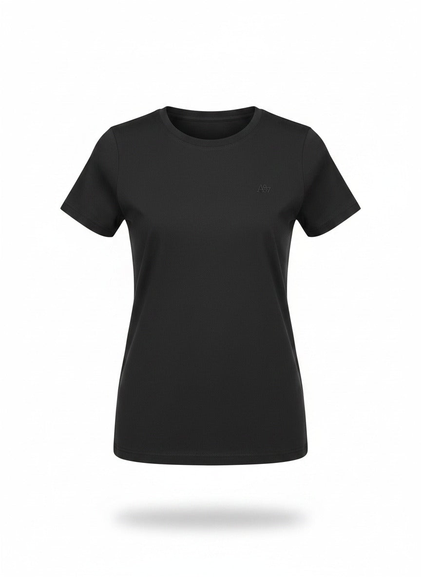 AERO GIRLS SOLID SS DARK BLACK