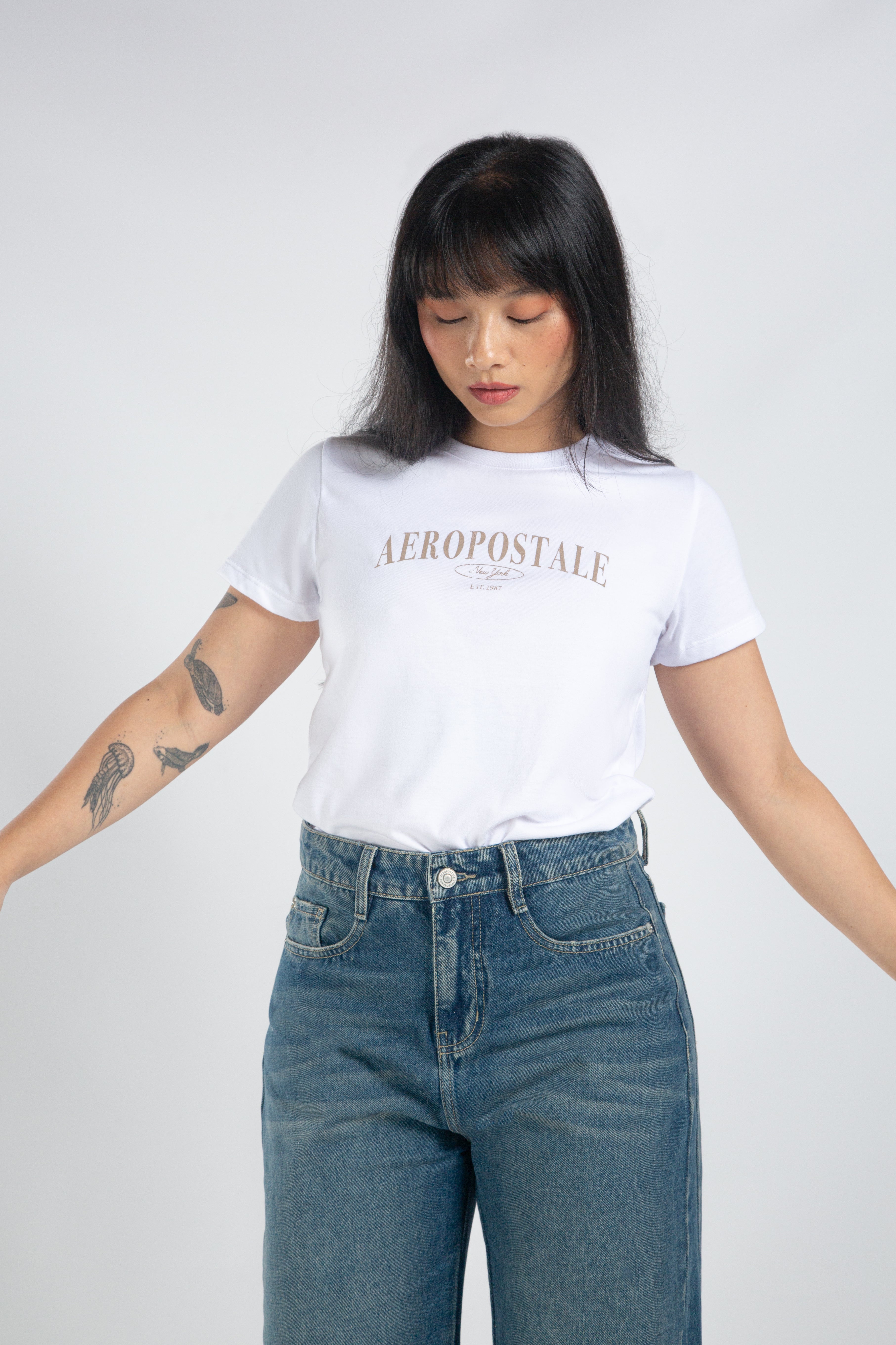 Jean para Mujer Aeropostale Guys Slim Straight Light Wash 4088